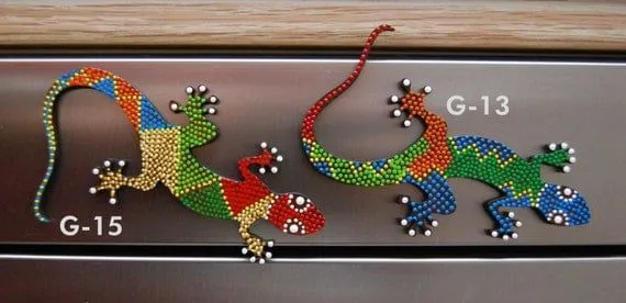 Iman en forma de lagartija gecko puntillismo por Mandalaole Iman en forma de lagartija gecko puntillismo por Mandalaole
