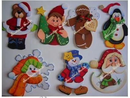 Imanes para la nevera en foami con patrones de navidad - Imagui ...
