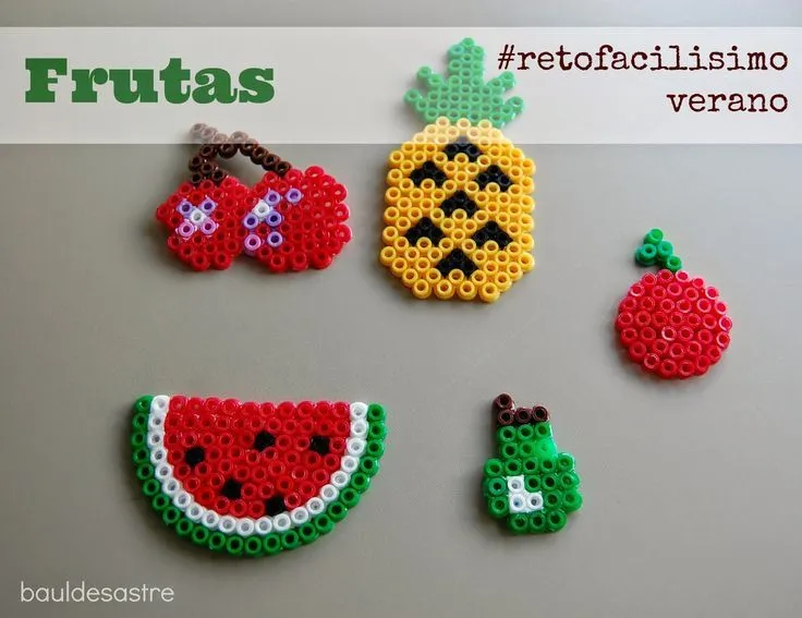 imanes para la nevera de frutas | Hama Beads | Pinterest | Html