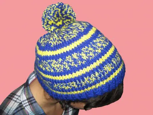 Cómo hacer un gorro mezclando lanas