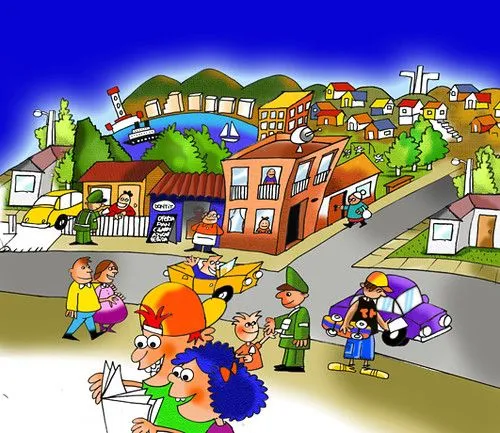 Barrio en dibujos - Imagui