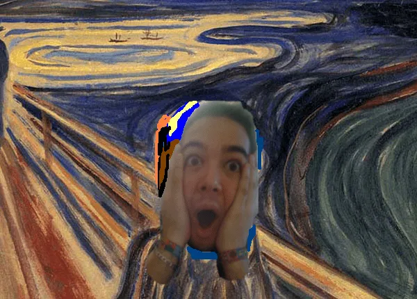 Imitación al cuadro EL GRITO DE MUNCH | Elena