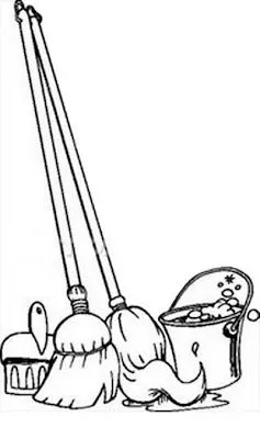 COLOREA TUS DIBUJOS: Utensilios de limpieza para colorear COLOREA TUS DIBUJOS: Utensilios de limpieza para colorear