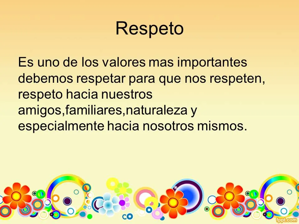 LA IMPORTANCIA DEL RESPETO: Definición del valor LA IMPORTANCIA DEL RESPETO: Definición del valor