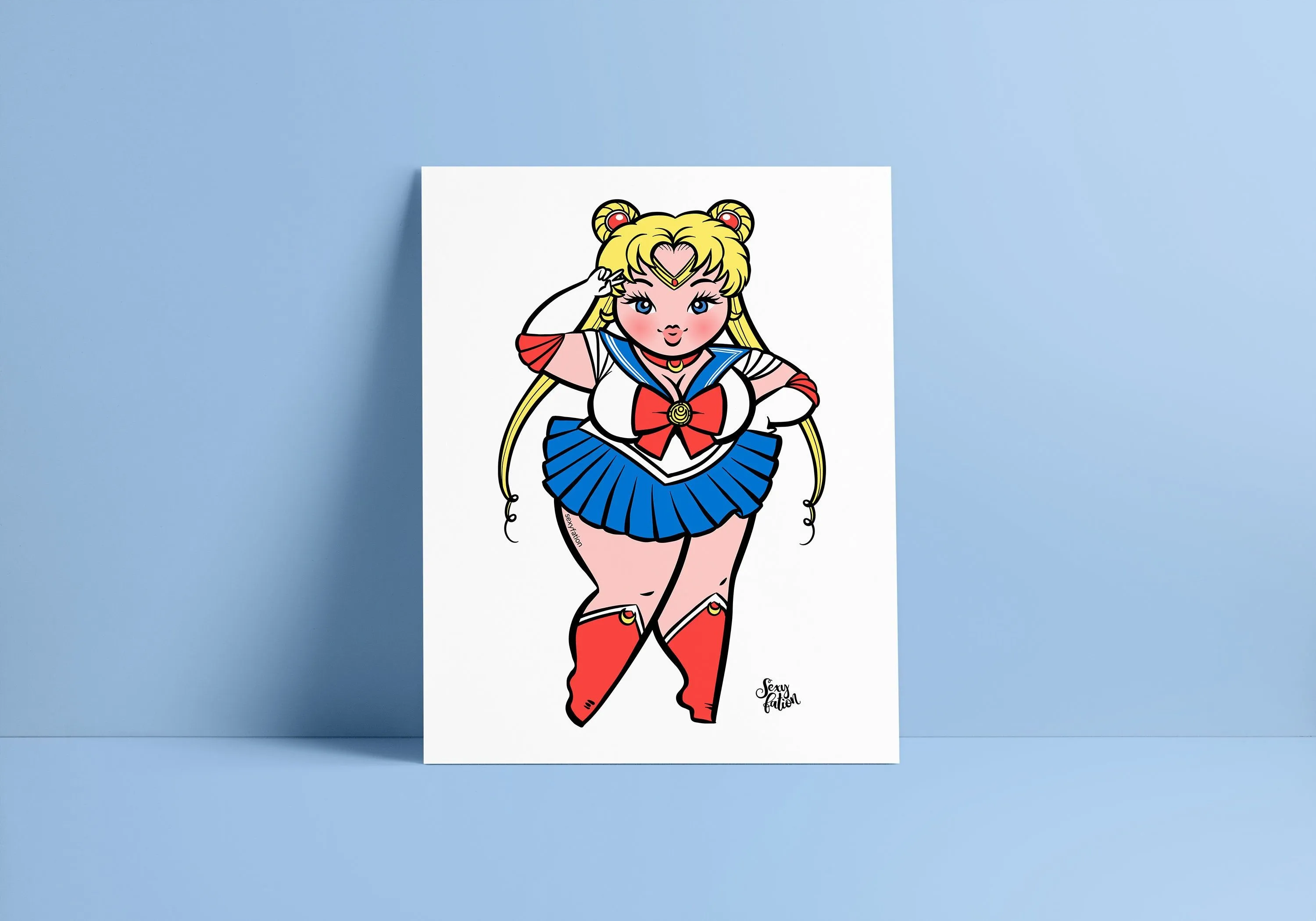 IMPRESIÓN DE ARTE SAILOR MOON luna marinera gorda arte - Etsy México IMPRESIÓN DE ARTE SAILOR MOON luna marinera gorda arte - Etsy México