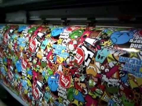 Impresión sticker bomb-boom - YouTube