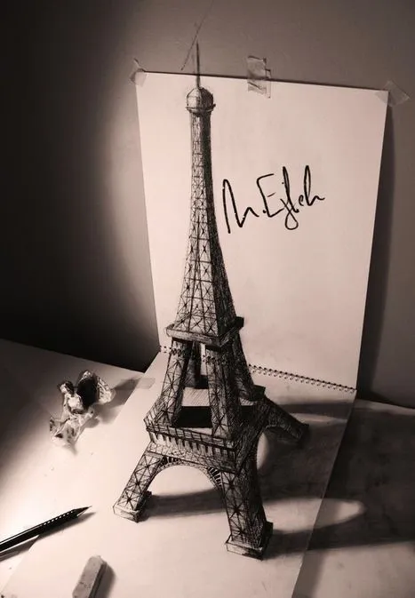 Impresionantes dibujos 3D a lápiz que se... Impresionantes dibujos 3D a lápiz que se...