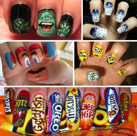 Impresionantes ejemplos de uñas pintadas locas y estrafalarias ...
