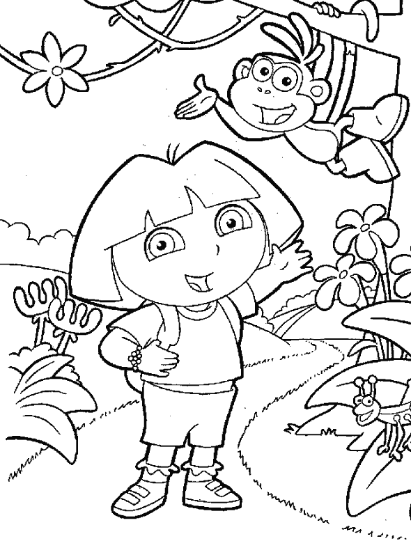 Imprime Gratis Dibujos Infantiles Para Colorear De Dora La ...