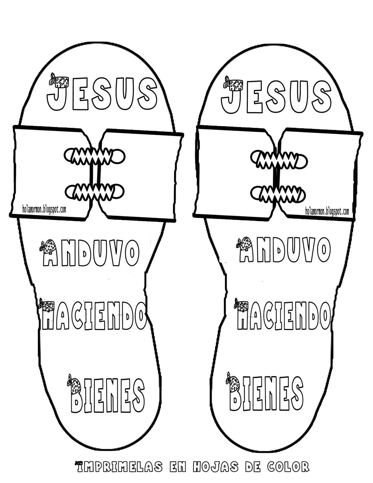 Huellas de pies para colorear - Imagui