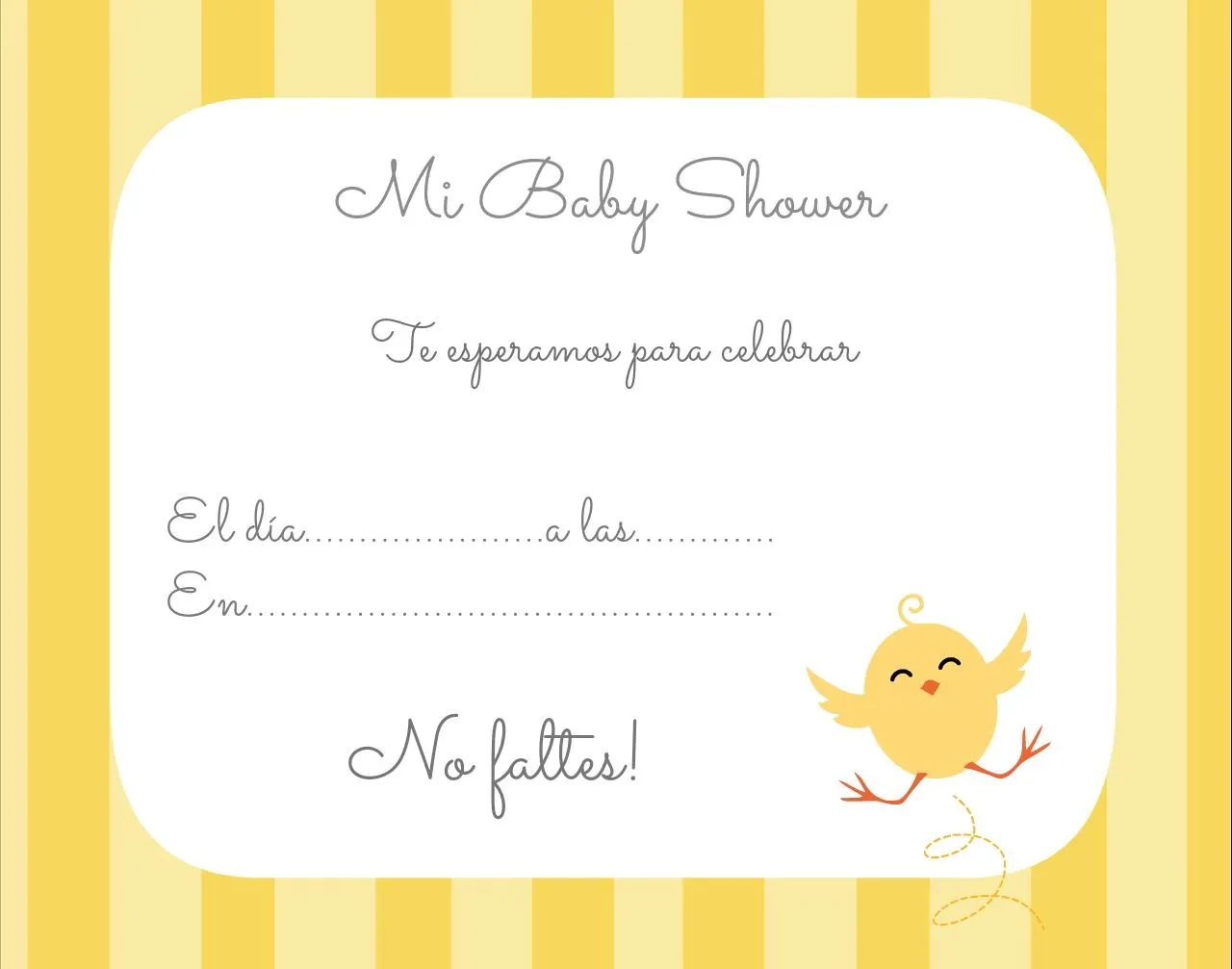 Imprime las invitaciones para tu Baby Shower | Ciruela Eventos