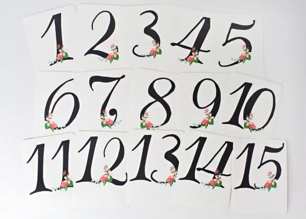 Imprimible: Numeros de mesa y tarjetas para el Seating plan. | Mi ... Imprimible: Numeros de mesa y tarjetas para el Seating plan. | Mi ...