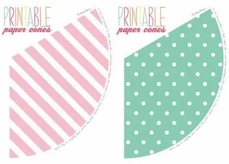 Imprimibles Para Fiestas: ¡Conos de Papel! | El Blog de Cocottó
