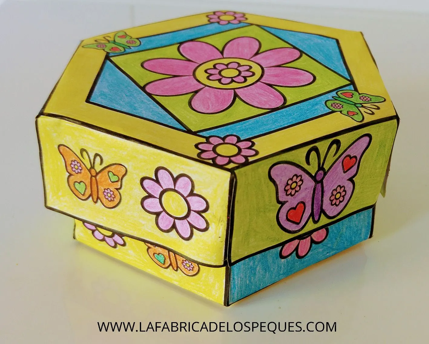 Imprimibles gratis: caja hexagonal. - La fábrica de los peques Imprimibles gratis: caja hexagonal. - La fábrica de los peques