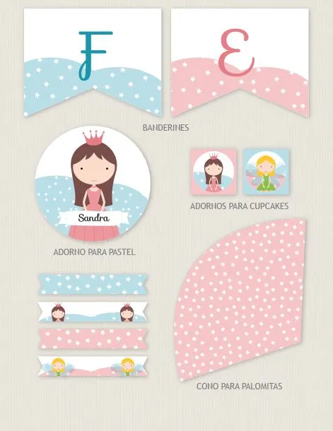 Imprimibles gratis para fiesta de niña de comunión. | Ideas para Mama Imprimibles gratis para fiesta de niña de comunión. | Ideas para Mama