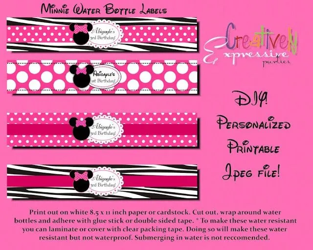 Imprimibles de Minnie Zebra 2. | Ideas y material gratis para ... Imprimibles de Minnie Zebra 2. | Ideas y material gratis para ...