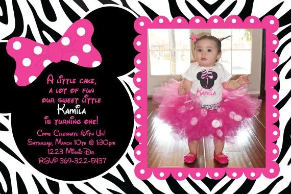 Imprimibles de Minnie Zebra 2. | Ideas y material gratis para ...