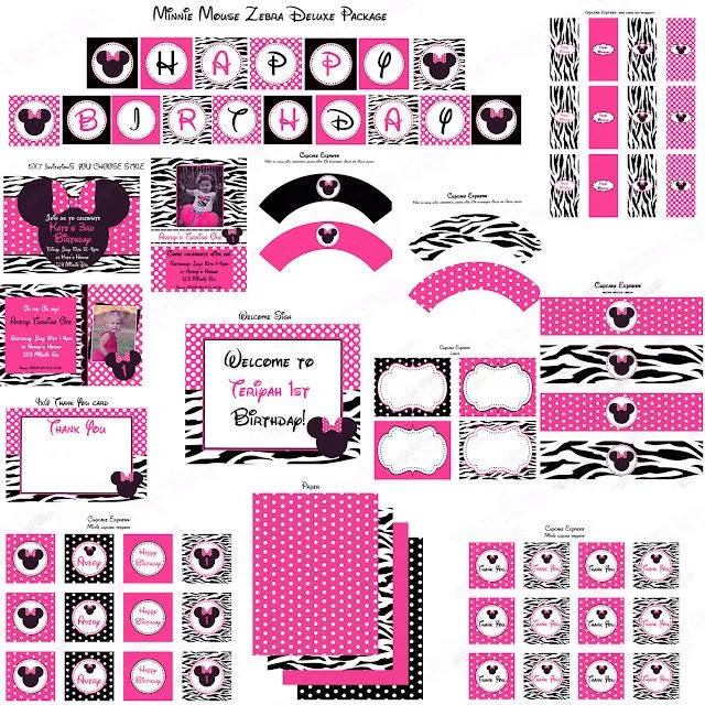 Imprimibles de Minnie Zebra 2. | Ideas y material gratis para ...