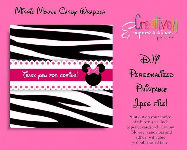 Imprimibles de Minnie Zebra 2. | Ideas y material gratis para ...