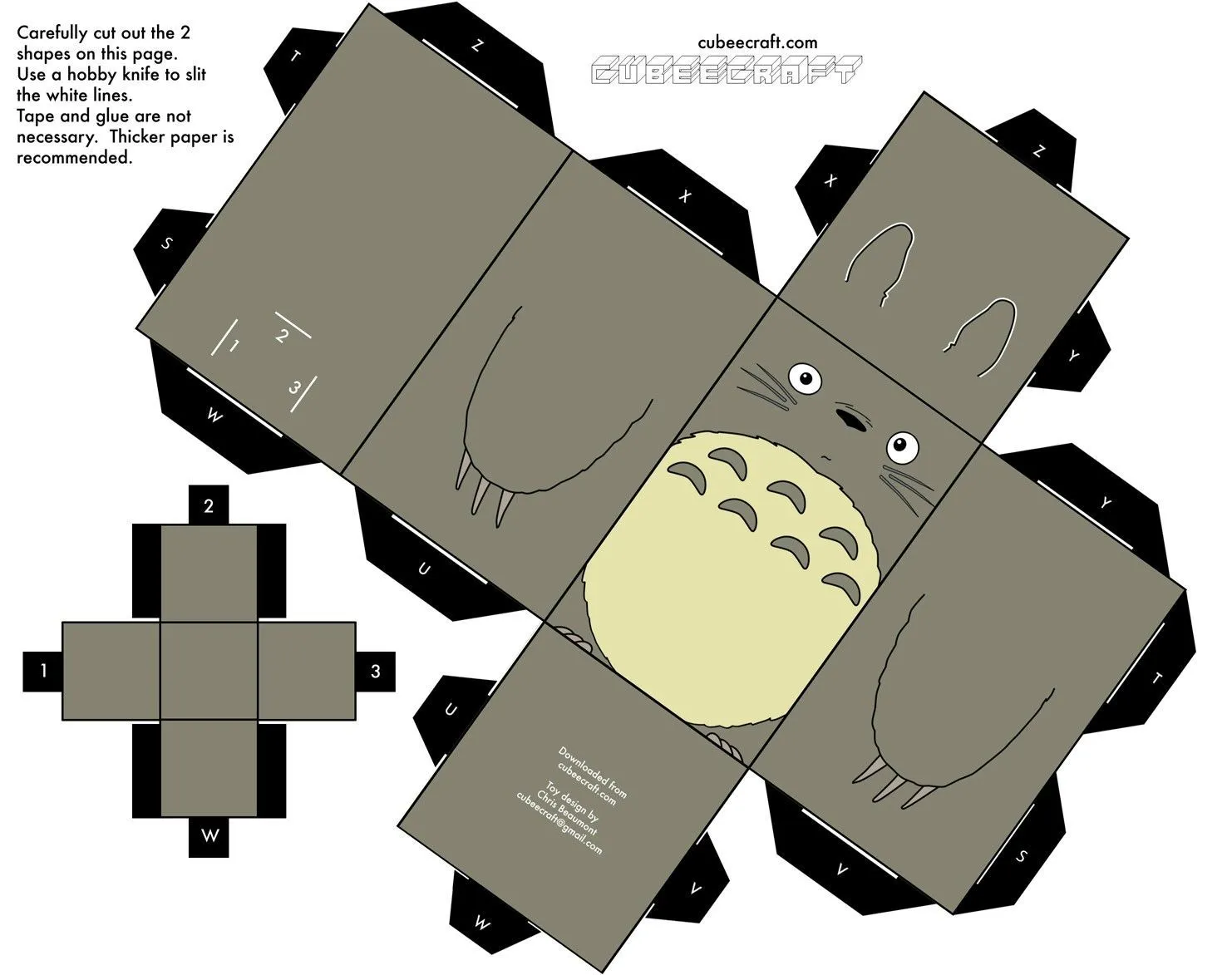 Imprimibles: Papercraft Totoro - El invernadero creativo | Papel en 3d, Cubecraft, Totoro Imprimibles: Papercraft Totoro - El invernadero creativo | Papel en 3d, Cubecraft, Totoro
