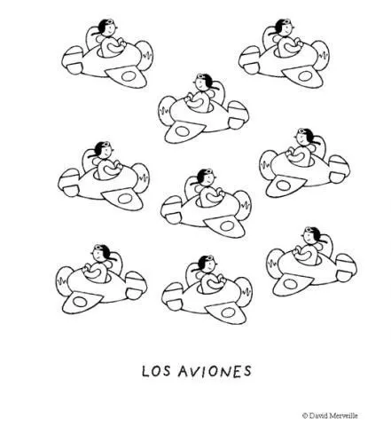 Imprimir: Aviones: Dibujos para colorear