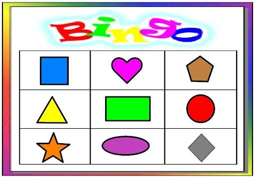 IMPRIMIR BINGO PARA NIÑOS DE COLORES Y FORMAS IMPRIMIR BINGO PARA NIÑOS DE COLORES Y FORMAS