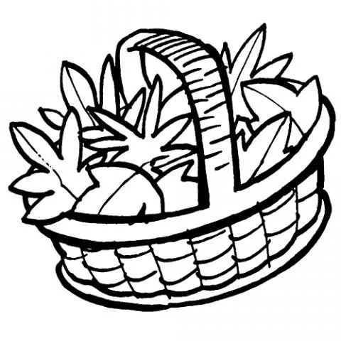 Imprimir: Cesto de hojas en otoño: Dibujos para colorear Imprimir: Cesto de hojas en otoño: Dibujos para colorear