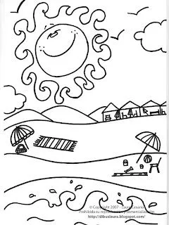  ... para imprimir y colorear: Dibujo del verano para imprimir y colorear