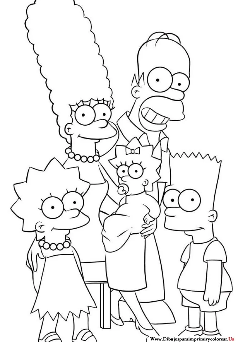 Imprimir y colorear Dibujos de los Simpson - Dibujos Para imprimir ... Imprimir y colorear Dibujos de los Simpson - Dibujos Para imprimir ...