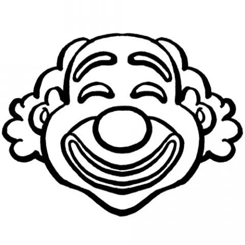 Dibujos de Careta de payaso para colorear