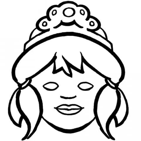 Caretas de princesas para imprimir y colorear - Imagui