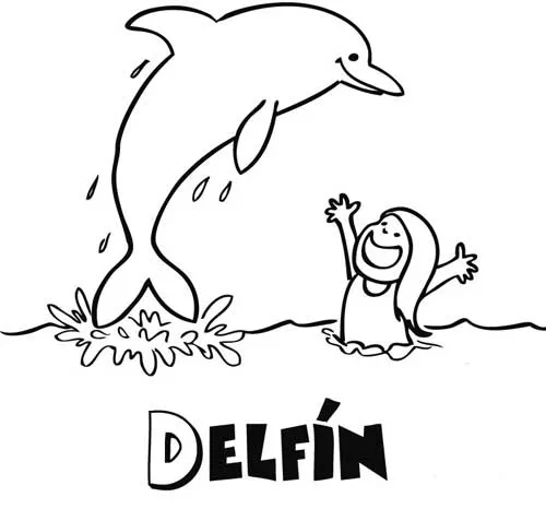 Dibujo delfin para colorear e imprimir - Imagui