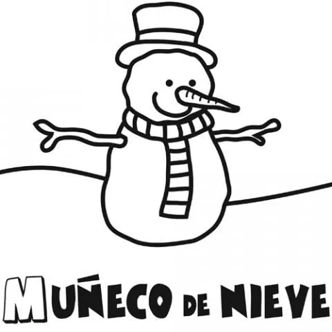 Imprimir dibujos para colorear : Muñeco de nieve