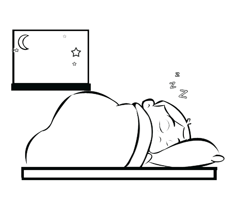 Dibujos de Niño durmiendo para colorear
