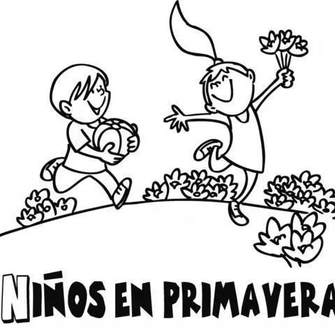 Dibujo Para Imprimir Y Colorear De La Primavera Con Flores ...