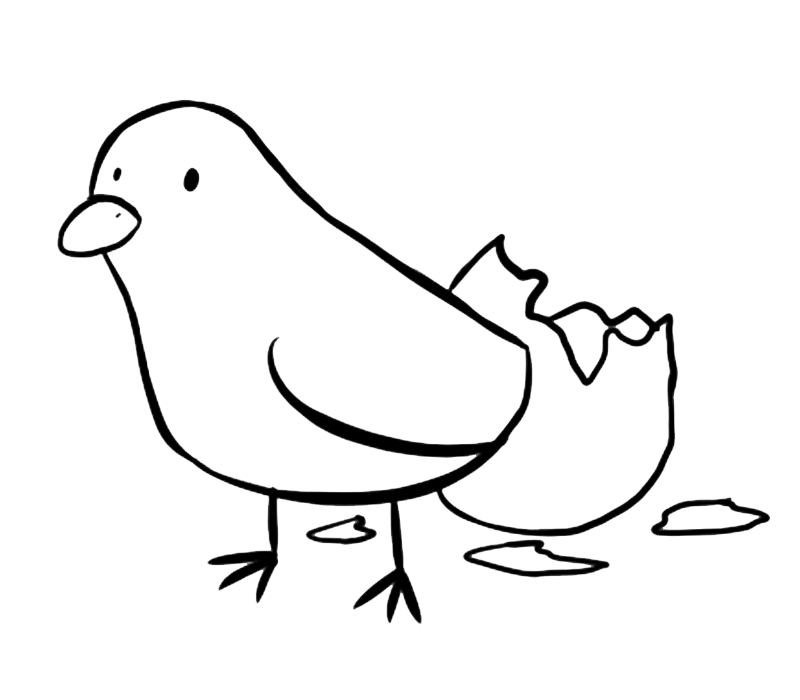 Dibujo de pollito para colorear - Imagui