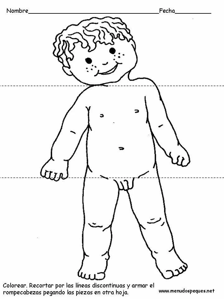 Imprimir dibujos de la Silueta del cuerpo humano para colorear y montar Imprimir dibujos de la Silueta del cuerpo humano para colorear y montar