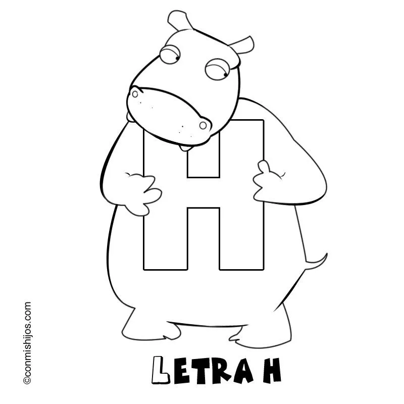 Imprimir: Letra H: Dibujos para colorear