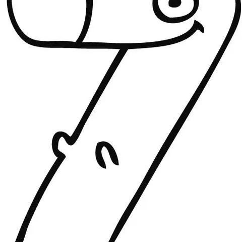 Imprimir: Número 7: Dibujos para colorear