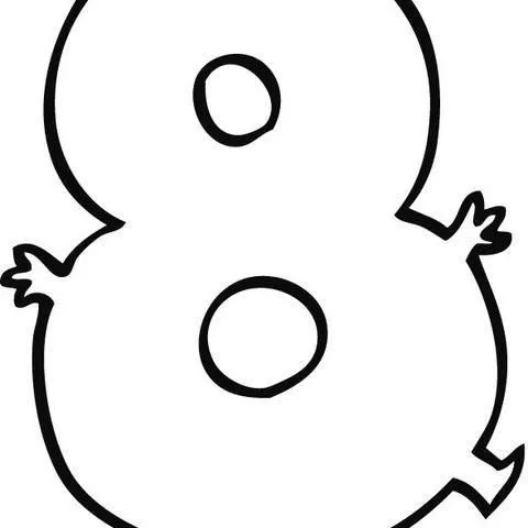 Numero 8 para colorear e imprimir - Imagui