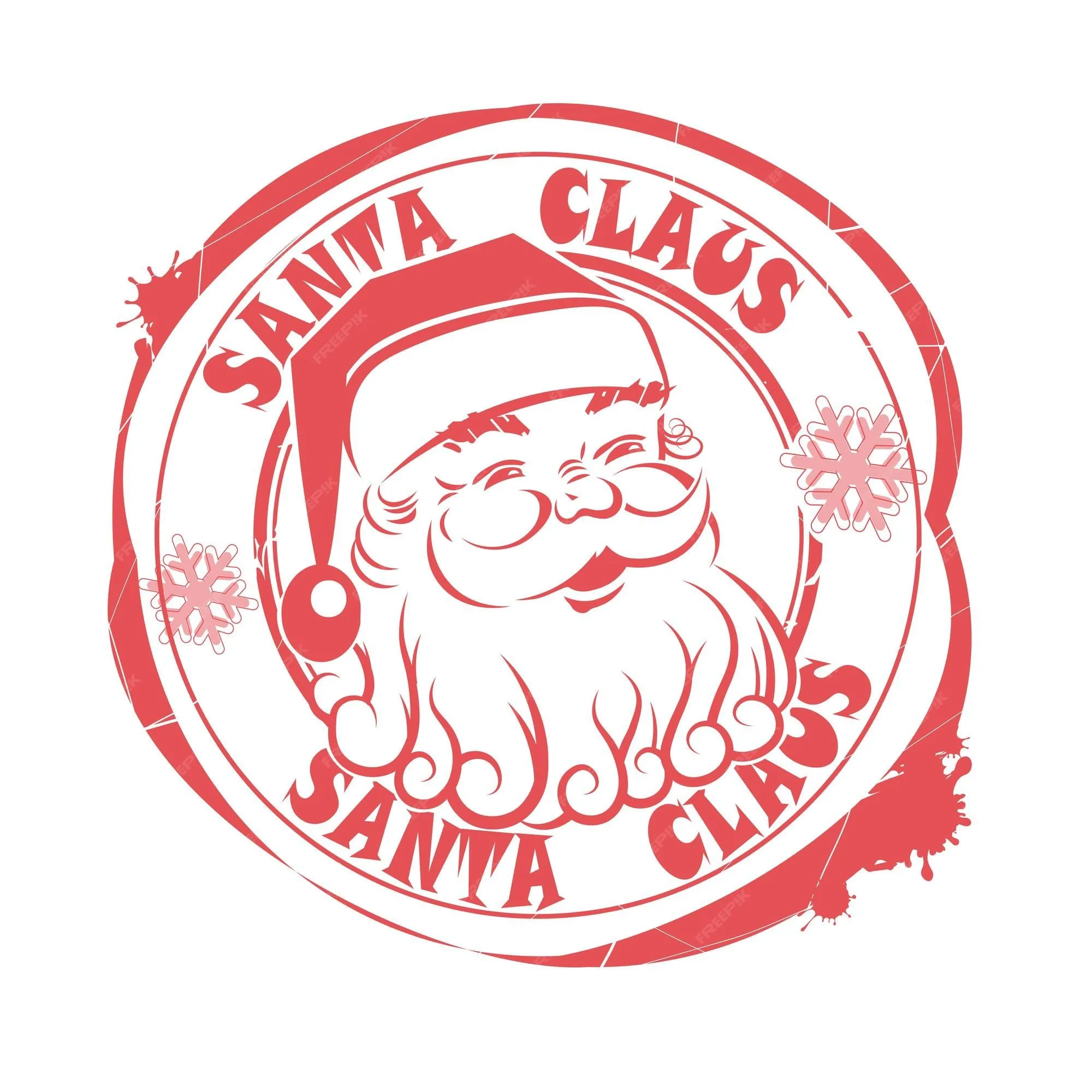 Imprimir con la silueta del componente de diseño de navidad feliz santa  claus | Vector Premium