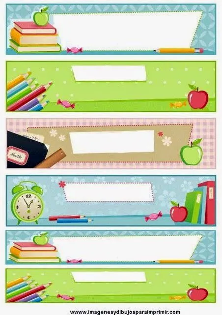 Imprimolandia: Etiquetas escolares para imprimir Imprimolandia: Etiquetas escolares para imprimir