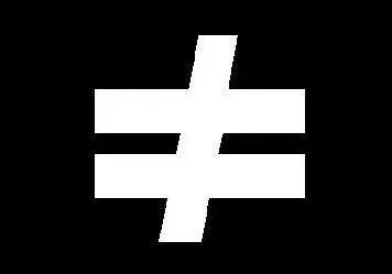 Inclusive - Diferente - símbolo matemático da diferença. Dois ...