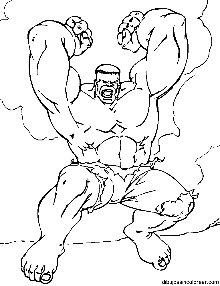 Increible hulk para colorear - Imagui