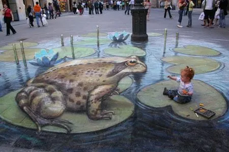 Increíbles dibujos en tercera dimensión hechos en la calle. - SRI ...