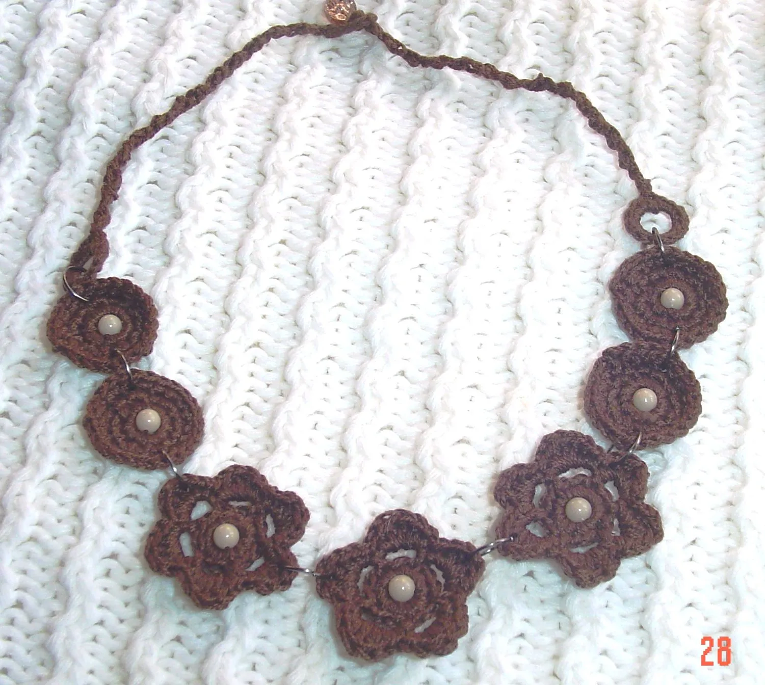 Inda: Tejidos, y mucho mas": Collar en crochet con flores Inda: Tejidos, y mucho mas": Collar en crochet con flores