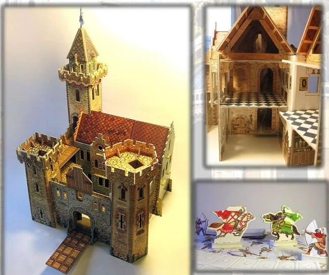 MAQUETA DE CARTÓN DE "CASTILLO DE LOS CABALLEROS MEDIEVALES". KIT ... MAQUETA DE CARTÓN DE "CASTILLO DE LOS CABALLEROS MEDIEVALES". KIT ...
