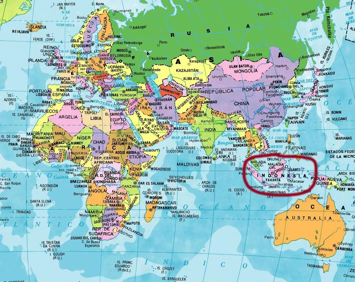 Indonesia está muy lejos