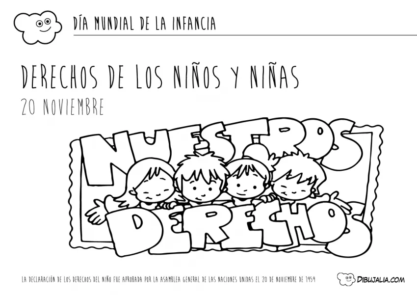 Dia Infancia derechos niños - Portada - Dibujo #352 - Dibujalia - Dibujos para Colorear y Recursos Educativos Dia Infancia derechos niños - Portada - Dibujo #352 - Dibujalia - Dibujos para Colorear y Recursos Educativos