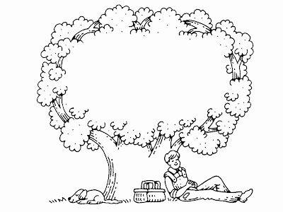 El rincon de la infancia: ♥Dibujos para pintar para el día del árbol